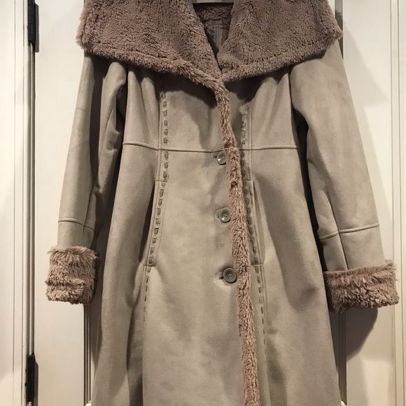 Faux suede swing coat, Jones New York - Picture 1 of 11
